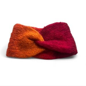 Red and Orange Knit Headband